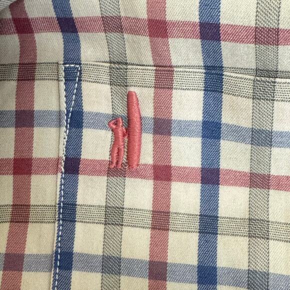 Johnnie-O Prep-Formance Plaid Button Down Shirt Lightweight Boys 16 - Picture 4 of 12